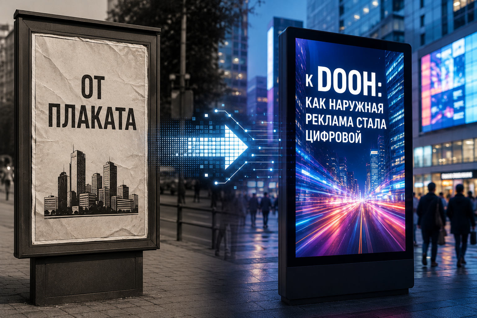 От плаката к DOOH: как наружная реклама стала цифровой