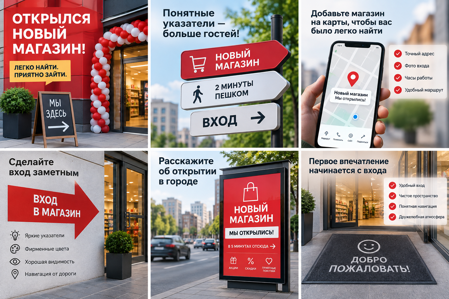 Как рассказать об открытии магазина, чтобы люди нашли вход